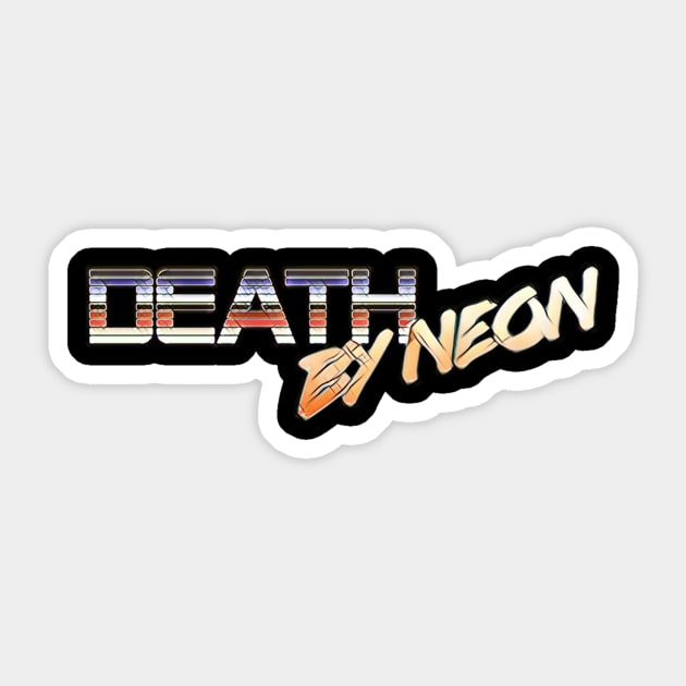 Death By Neon Logo Design - Official Product Color 3 - cinematic synthwave / horror / berlin school / retrowave / dreamwave t-shirt Sticker by DeathByNeonOfficial